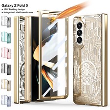 For Samsung Galaxy Z Fold 6 5/4/3 Rugged Hinge Case w Built-in Screen Protector