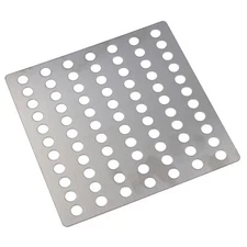 Stainless Steel Flat Drain Guard Cover Plate Grid 150mm x 150mm Rustproof 1pc