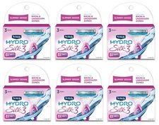 Schick Hydro Silk 3 Razor Blades Refills for Women, 24 Cartridges