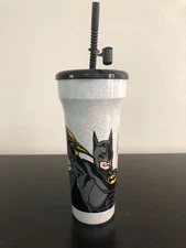 Vtg Batman Returns 1992 DC Comics Travel Cup Lidded Straw Collectible EUC