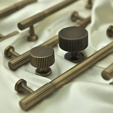 MFYS Antique Brass Cabinet Pull Cupboard Handle Drawer Knob Furniture Hardware