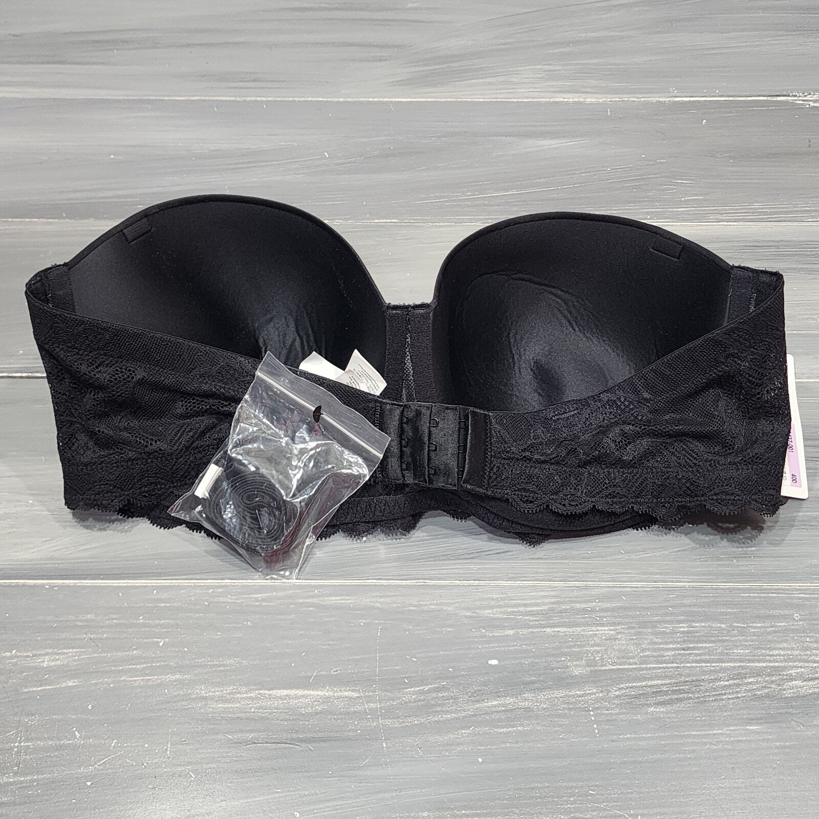 Calvin Klein Multiway Strapless Bra 40D Seductive Comfort Lace Lift Black QF1437 thumbnail 2