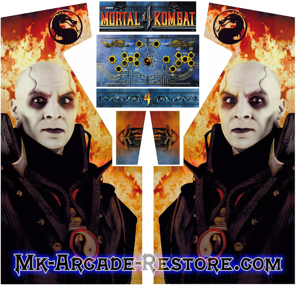 Mortal Kombat 4 Quan Chi Arcade Cabinet Poster for Sale by