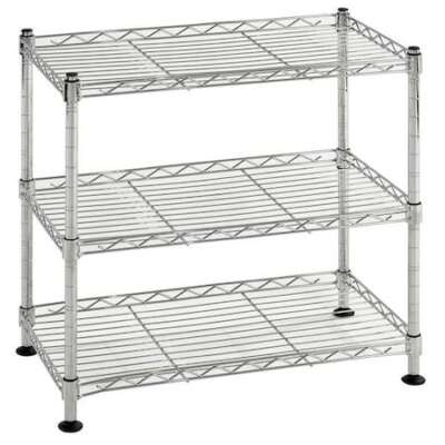 Sandusky Lee Ws181018-C Wire Shelving Unit, 10''D X 18''W X 18''H, 3 Shelves,