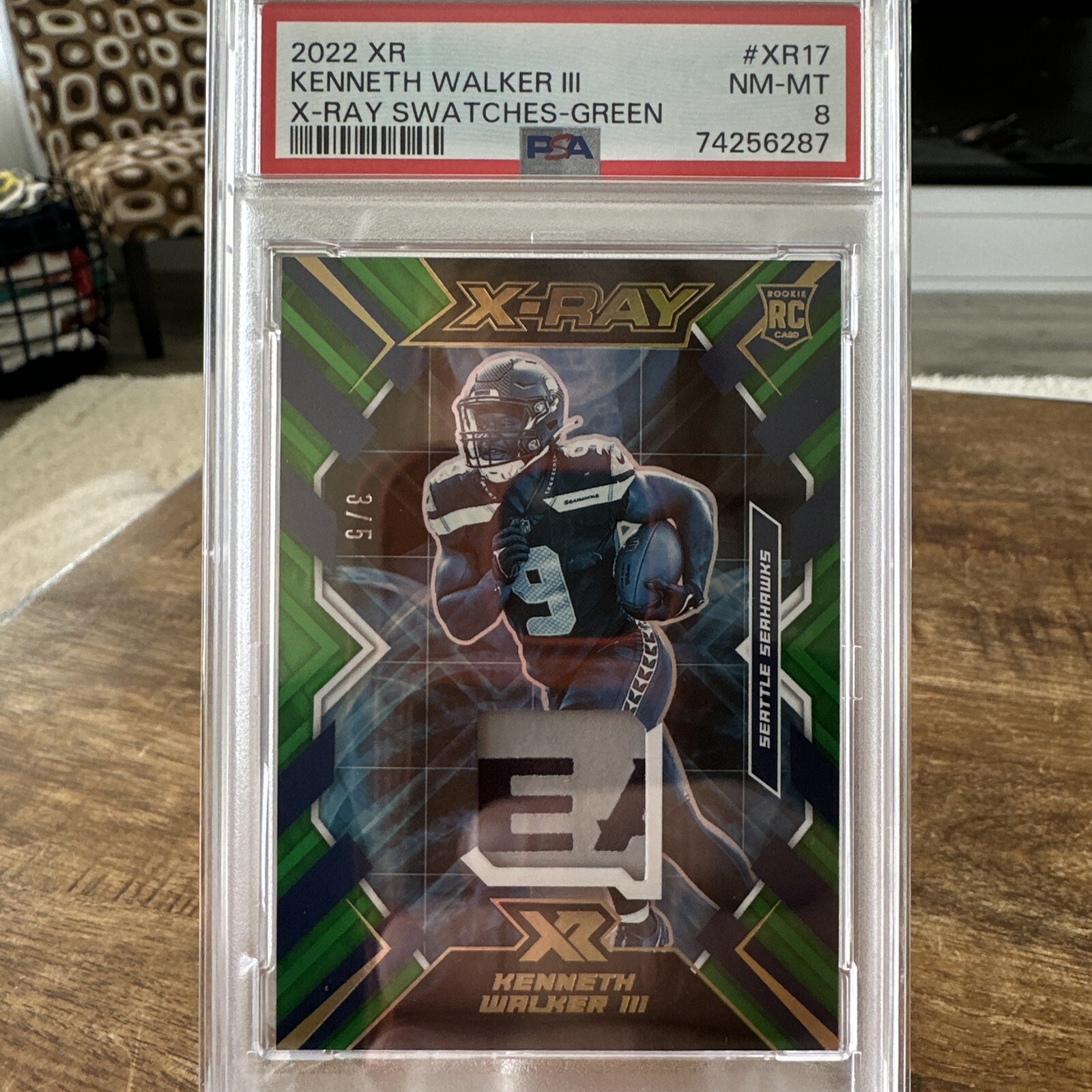 Kenneth Walker III Panini XR X-Ray Swatches #XR17 Green
