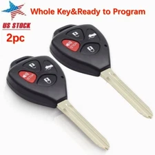 2 For 2010 2011 2012 2013 Toyota Corolla Venza Keyless Smart Remote Car Key Fob
