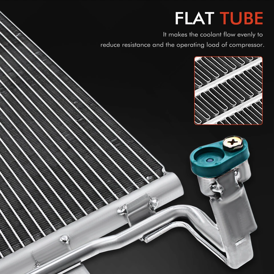 AC Condenser w/ Receiver Drier for Volkswagen Beetle Golf Jetta Audi TT Quattro - Image 3 of 4