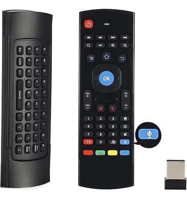 Mini Wireless Voice Air Maus Hintergrundbeleuchtung Tastatur Fernbedienung für Android TV