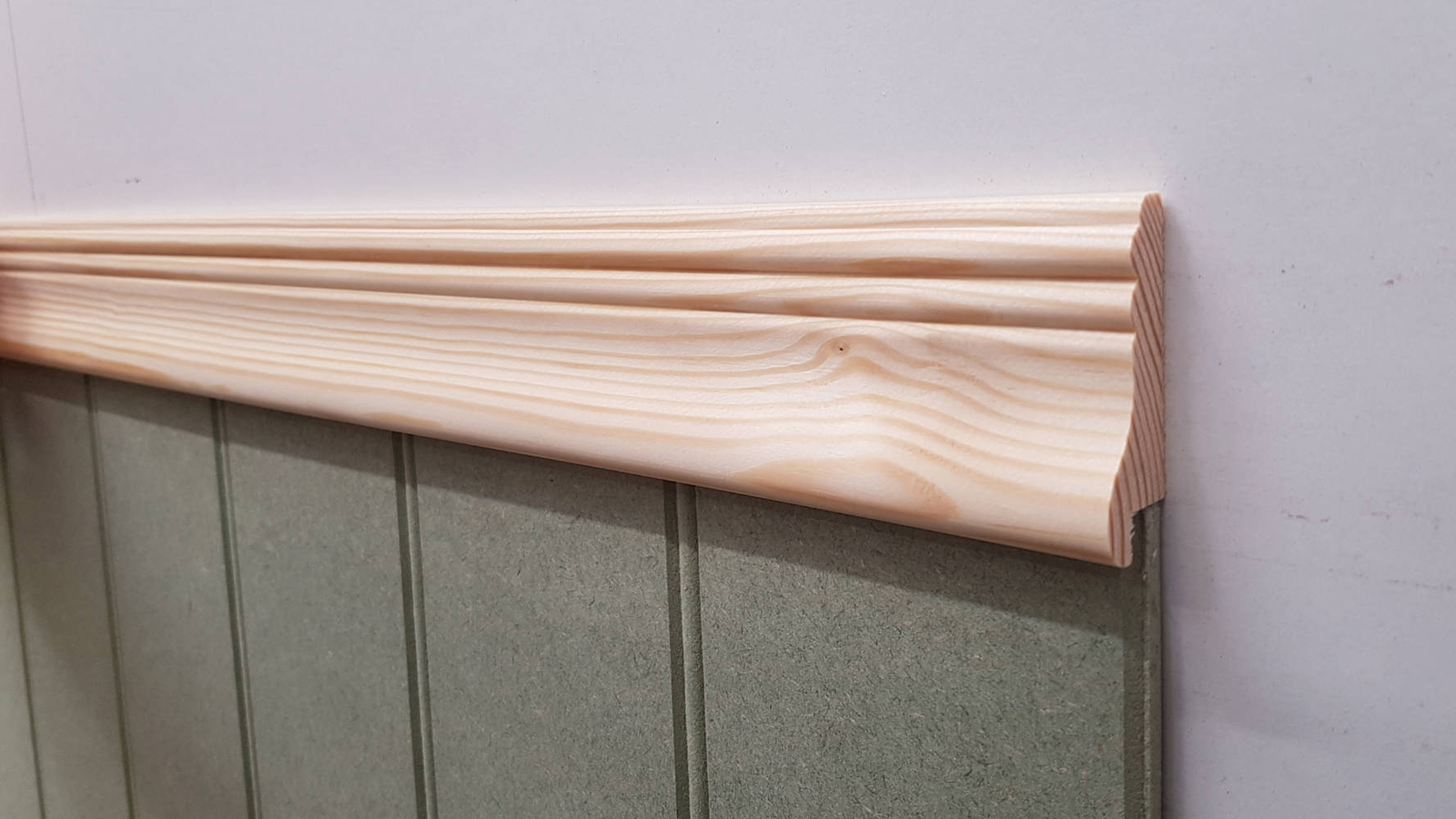 50mm Sample Dado Rail Rebated Timber Softwood Pine Picture Cladding ...