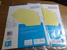 Lot of 2 packages - 5 Index Dividers