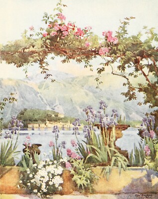 5420 Du Cane, Ella (1874-1943) - Italy 1907 - A Garden at Cadenabbia, Lake Como