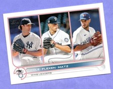 2022 Topps  #270 AL Wins Leaders   Cole - Flexen - Matz