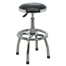Image of Sealey Workshop Stool Heavy-Duty Pneumatic with Adjustable Height Swivel Seat -