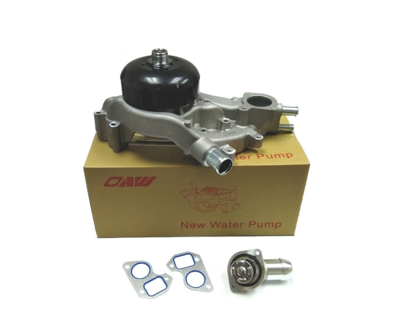 OAW Water Pump w/ Thermostat for 07-19 Chevrolet GMC Vortec 4.8L 5.3L 6.0L