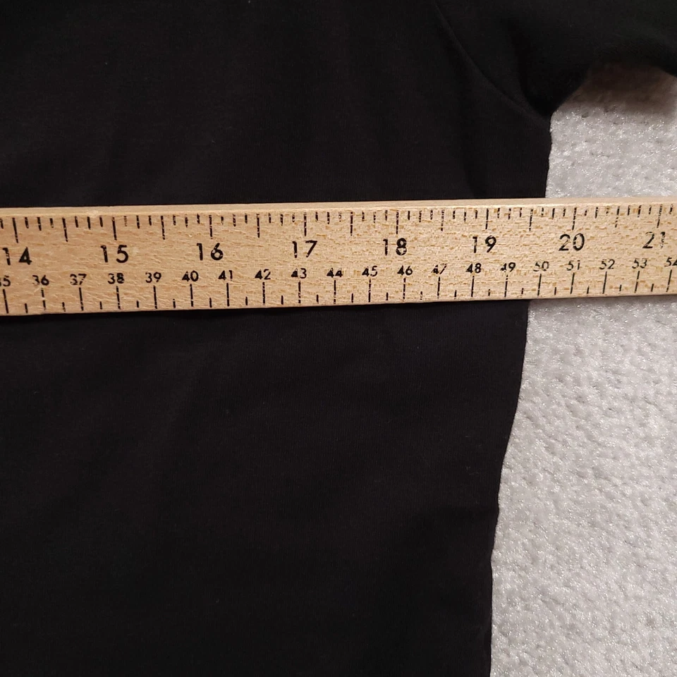 Camisa polo vintage negra de manga corta Jason Maxwell para mujer grande negra elástica Foto 4 de 4