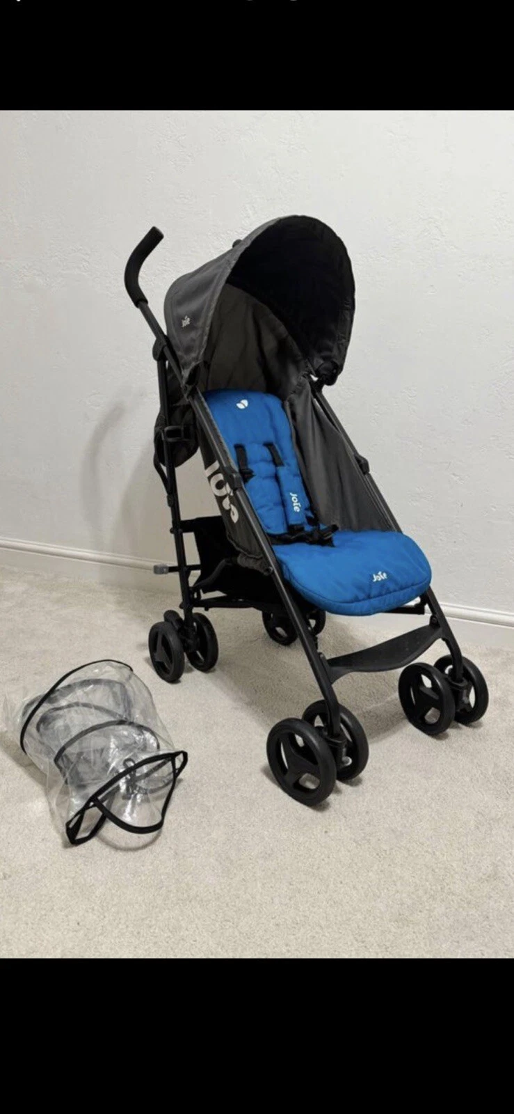 Joie Nitro E Stroller - Blue with Raincover