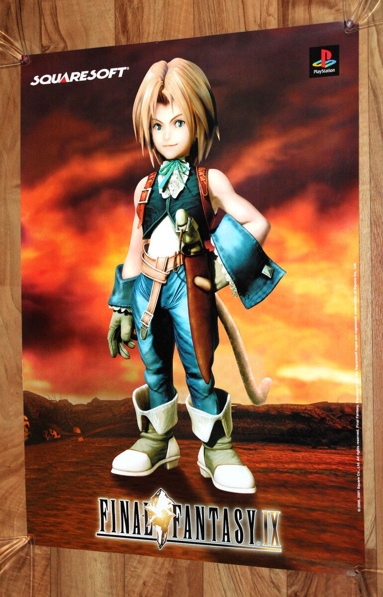 Final Fantasy IX 9 Promo Vintage Poster Playstation 1 PS1 Final Fantasy IX 9 Promo Vintage Poster Playstation 1 PS1