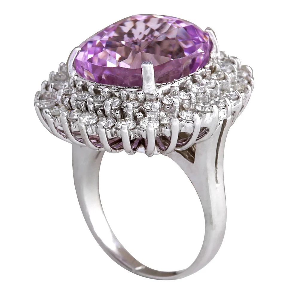 20.08 TCW Cushion Amethyst & Round Sapphire Double Halo Style Engagement Ring - Image 2 of 4