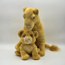 Lion King Lioness Sarabi And Simba Baby Cub Caltoy Large Plush Set Disney 18"