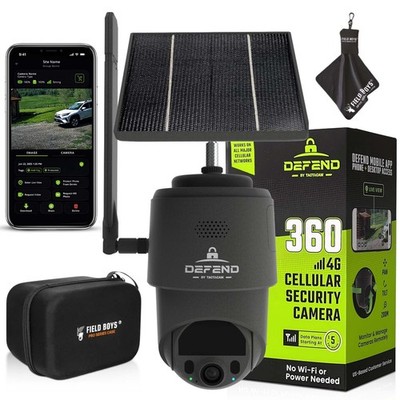 TACTACAM Defend 360 Cellular Security Camera, 4K Photos, 1080p Video, Solar...