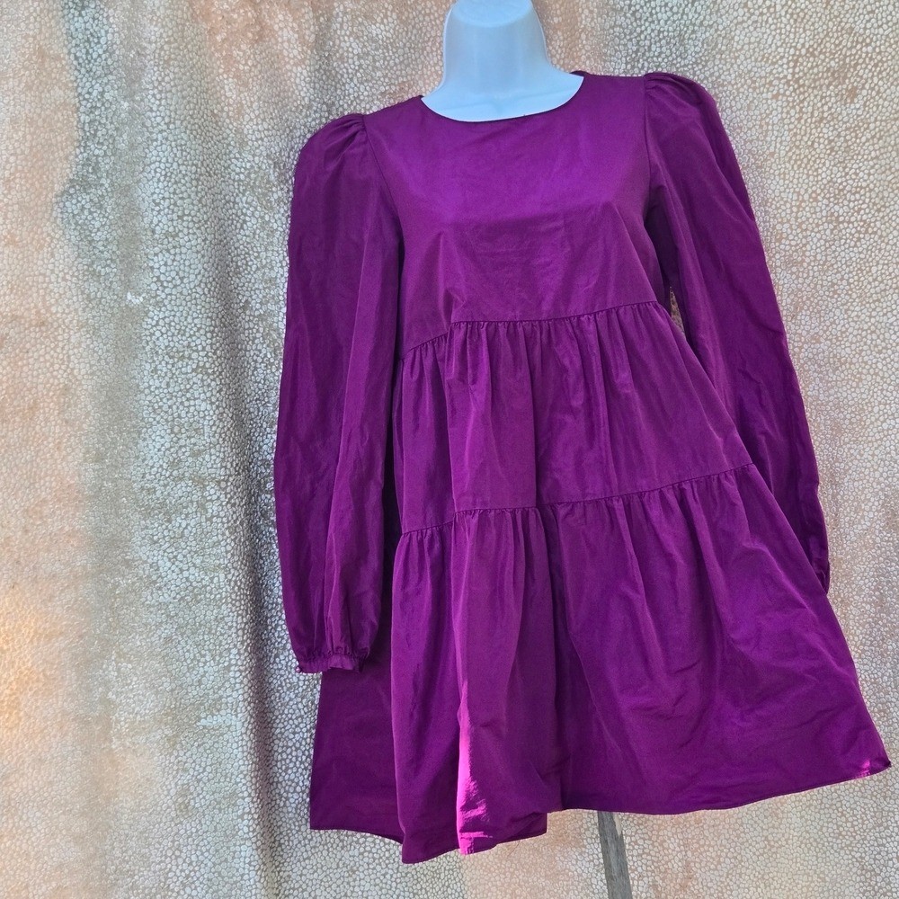 Zara Bold Purple Mini Dress 386 View 4