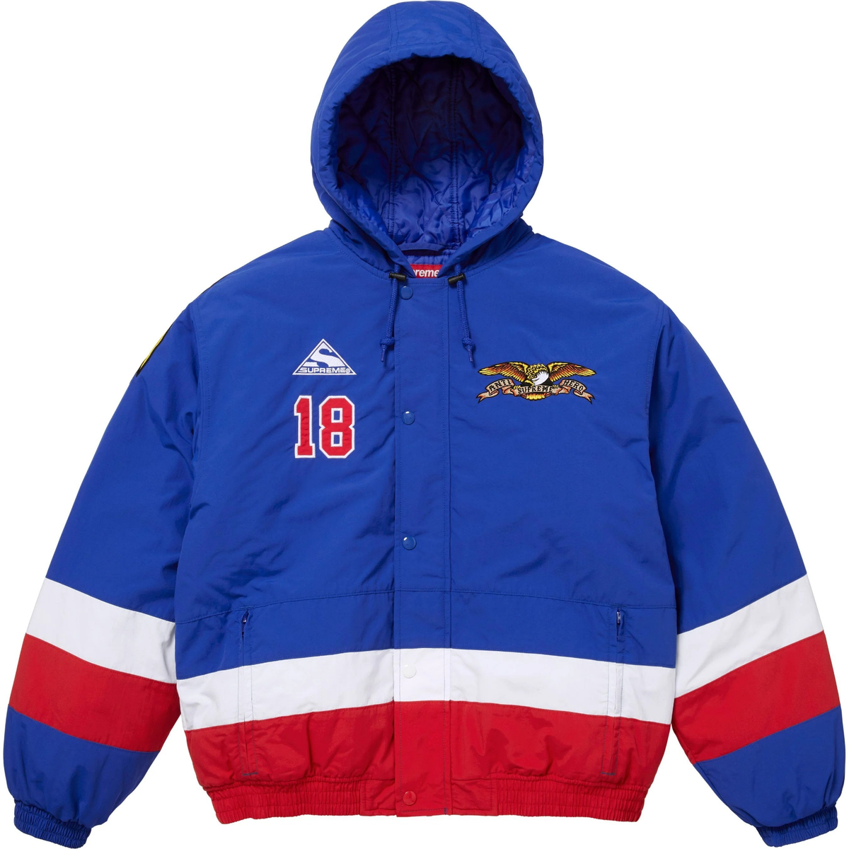Supreme x ANTIHERO Stadium Jacket Black Blue 2colors FW25 | eBay