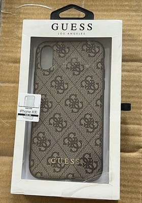 GUESS Slim Logo Drop Protection Hard Case for iPhone XR Brown