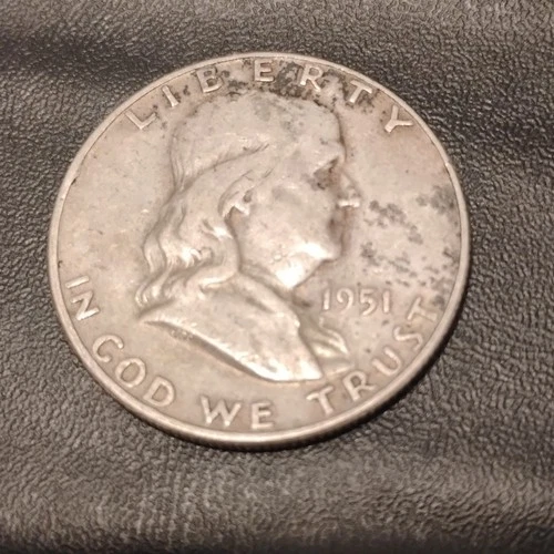 1951 D Franklin Half Dollar Silver 50C Circulated Business Strike Coin