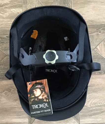 Troxel Low Profile Equestrian Helmut Spirit Black Washable Headliner Size M - Picture 2 of 5