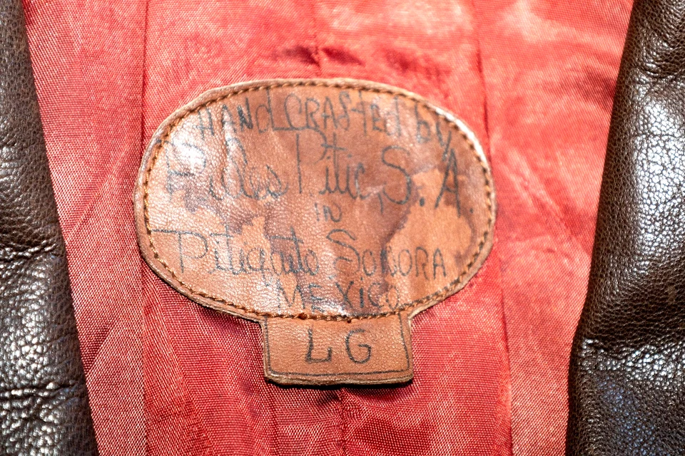 Vintage 70's Mens Leather Blazer Hand Stitched North Beach Pieles Pitic S.A. 38 - Image 4 of 4