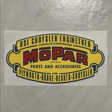 MOPAR Parts and Accessories Decal Sticker