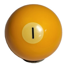 Vintage Solid Yellow 1 Billiard Ball-Set Break of Billiard Balls 1960s Belgium