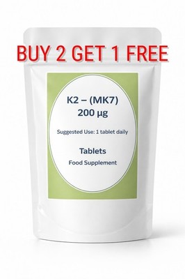 Vitamin K2 MK7 200mcg Tabletten Premium tägliche Knochen- & Herz-Kreislauf-Unterstützung