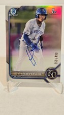 🚨2022 Herard Gonzalez 1st Bowman CHROME REFRACTOR ON CARD AUTO NUMBERED 350/499