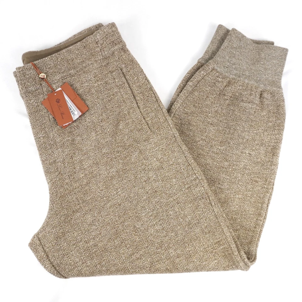 Pantalones de tiro alto Loro Piana Cellina Mouline Boucle en marrón - talla grande para hombre