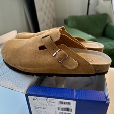 Birkenstock Boston Suede Soft Leather Footbed Shoe Clogs Sz 43 Men  s 10.5 Mink
