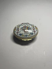 Vintage Halcyon Days Enamel Trinket Box A Year To Remember 1986