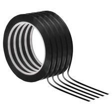1/8" x 72 Yards Whiteboard Tape, 5 Pack Thin Dry Erase Tape, Black