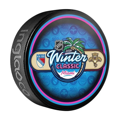 INGLASCO 2026 NHL Winter Classic Dueling Souvenir Puck New York Rangers Florida Panthers
