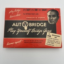 Vintage 1959 Auto Bridge Play Yourself Bridge Game - Beginners Set
