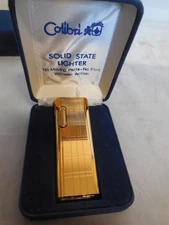 Vintage Colibri Goldtone Finish Solid State Lighter New Old Stock