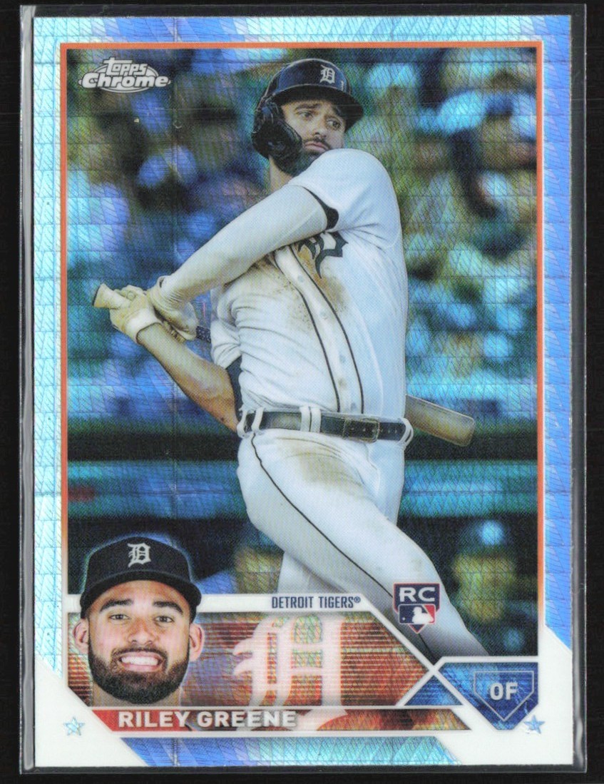 Riley Greene 2023 Topps Chrome Prism Refractor RC #182 Detroit Tigers
