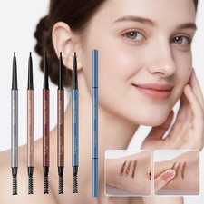 Eyebrow Pencil Retractable Slant Tip with Brush Double-end Waterproof K3E6