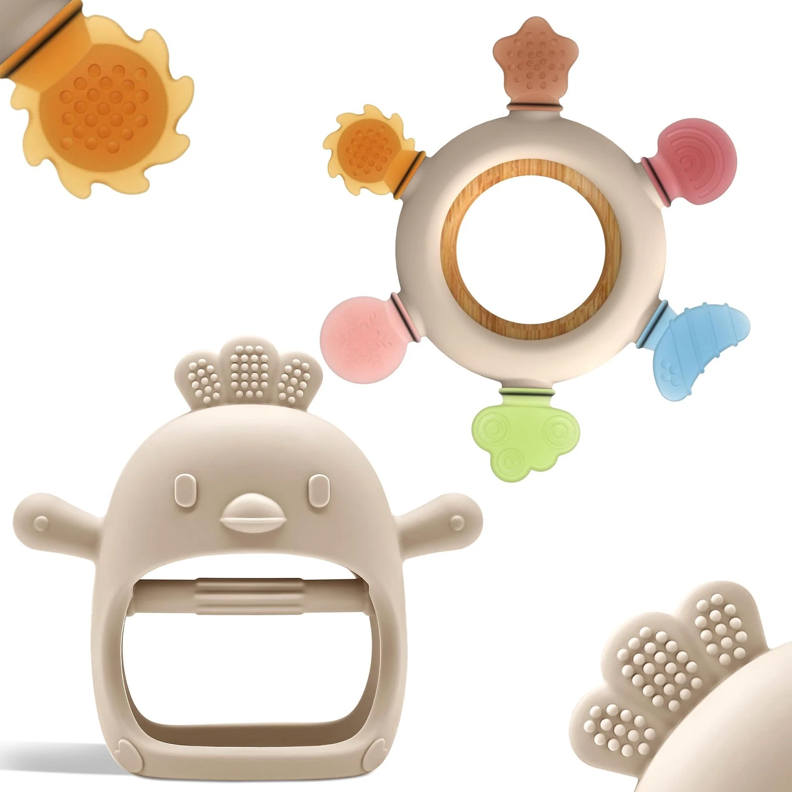 2 Pack Baby Teething Toys for 0-6 & 6-12 Months, Food Silicone Teething Mitte...
Opens in a new wind