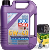 Mann ÖLfilter+Liqui Moly 5W40 Passend FüR Toyota Yaris Avensis T25 Corolla E12