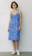 Express Lilac Paisley Slip Dress Vintage Midi 90’s Y2K Women’s | 9/10  Retro GUC