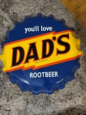 BOTTLE CAP DADS ROOT BEER SODA SIGN