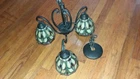 Vintage Tiffany Style Stained Glass Hanging 3-Light Chandelier Pendant ceiling