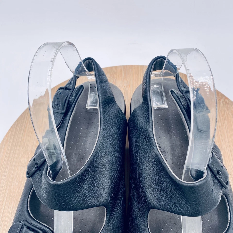 SAS Sandals Womens 12 Black Leather Slingback Comfort Peep - Image 4 of 4