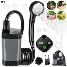Tragbare Campingdusche Outdoor Camping Dusche Akku mit Pumpe Temperaturanzeige
